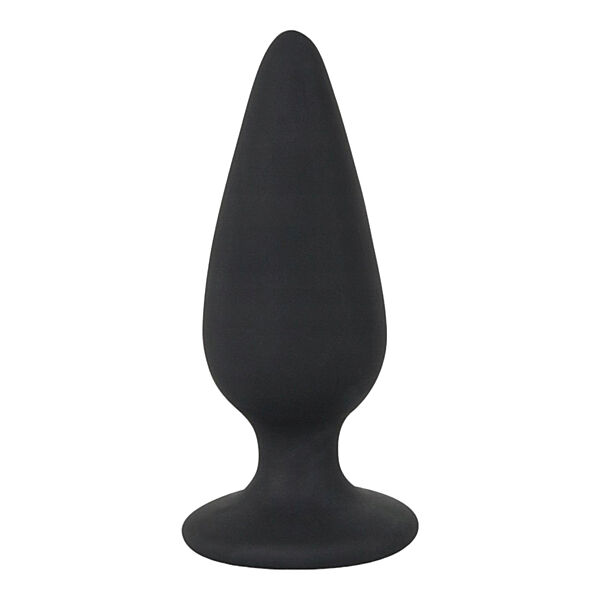Пробка для ануса анальная пробка для новичков силиконовая черного цвета Black Anal Plug 9 см 75 грам