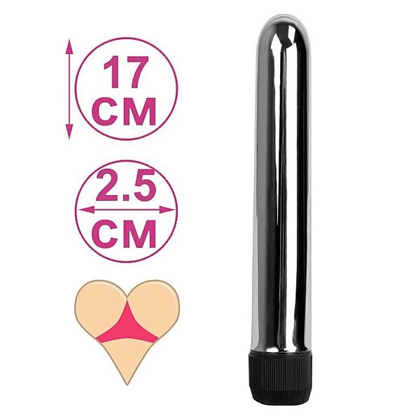 Вибратор пластиковый гладкий универсальный 17 см для вагинального и анального секса женский вибратор