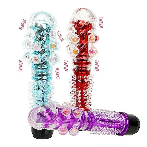 Вибратор фалоиметатор с усиками и шариками