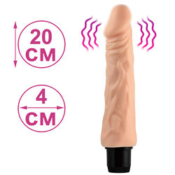 Вибратор для женщин фалос с вибратором Vibrator Dildo Real Feel 20 см Вибраторигрушка вибоатор