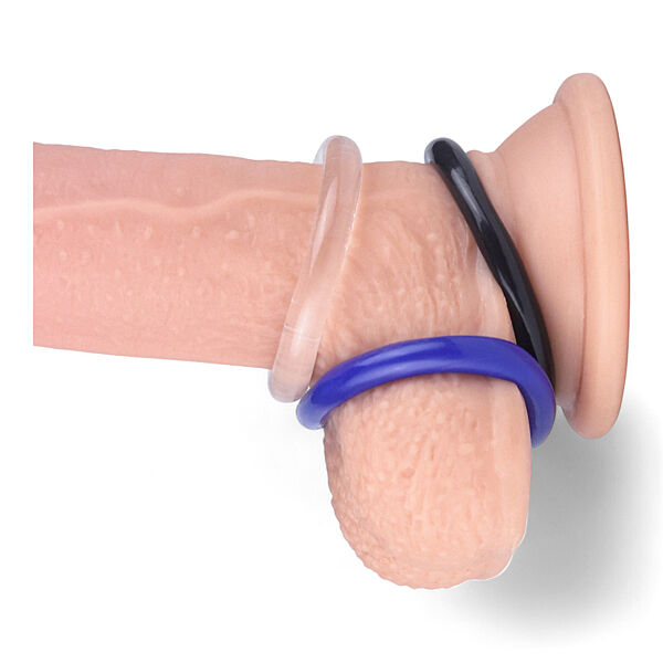 Набор эрекционных колец 3 шт эректильных колец для продления полового акта и поддержания эрекции