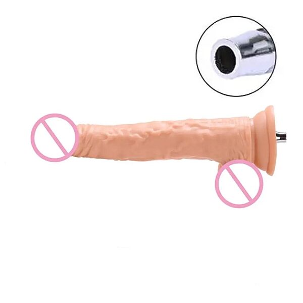 Фаллоимитатор-насадка для секс машины быстросъемное соединение Vac-U-Lock металлическое 24 см Dildos