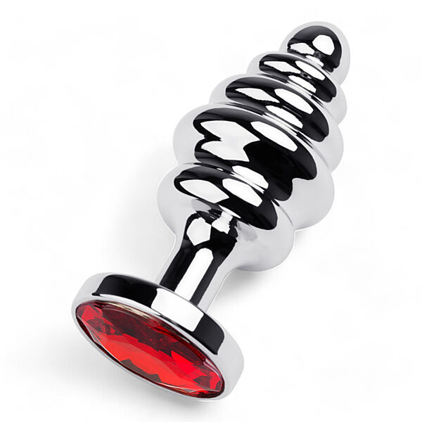 Анальная пробка с кристаллом анальная игрушка без вибрации Ребристая стимулятор для ануса