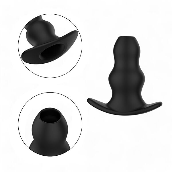 Анальная пробка ТУНЕЛЬ силиконовая с отверстием игрушка для ануса Anal Plug Tunnel Erospace