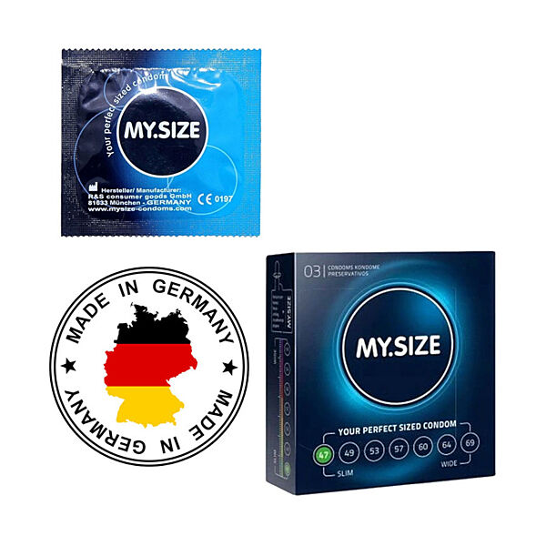 Презервативы My Size Pro 47 мм идеален для члена обхватом до 10 см 3 шт Германия