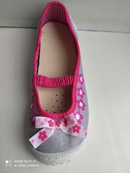3f текстильные туфельки для девочек производства Польши