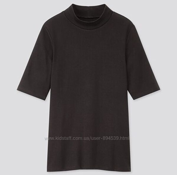 Серая футболка uniqlo high neck
