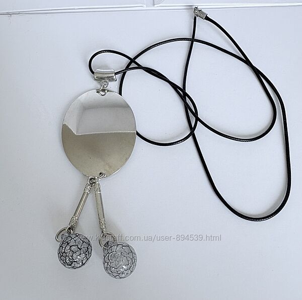 Стильный крупный кулон из италии