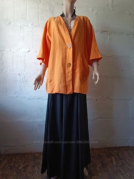 лляний піджак помаранчевого кольору