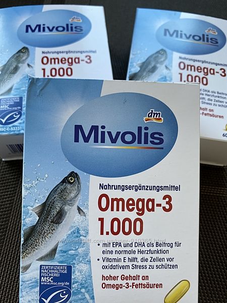 Рыбий жир Mivolis Омега-3, 1000 мг Витамин С, Д-3, цинк