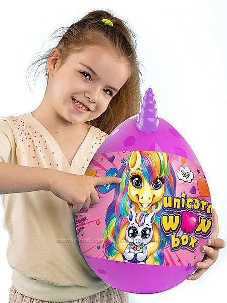 Набор для творчества в большом яйце с игрушкой пони Unicorn WOW Box