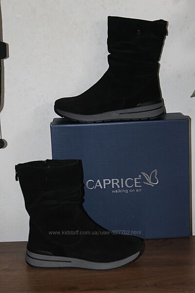 Жіночі замшеві чоботи Caprice blue grip, 39 розмір