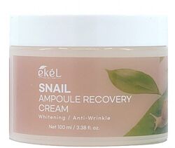 Восстанавливающий крем с муцином улитки EKEL Snail Ampoule Recovery Cream