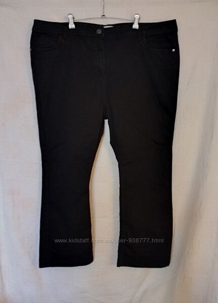 Джинси жіночі великого розміру чорні isla bootcut. розмір 52.