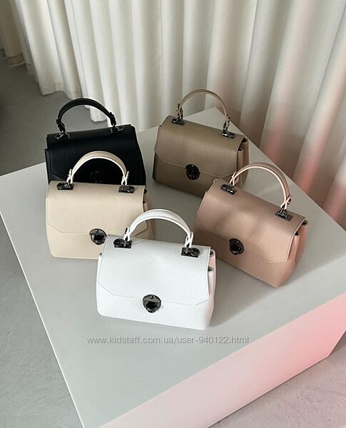 Маленькая стильная женская сумка кроссбоди из натуральной кожи  Италия