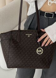 Сумка шопер екошкіра коричнева , місткий шоппе Michael Kors Medium