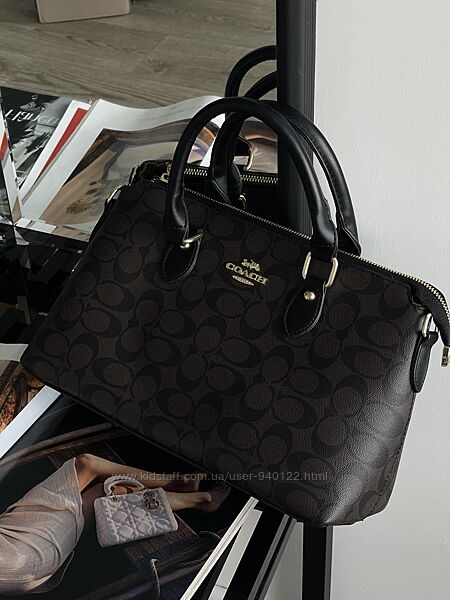 Сумка середнього розміру жіноча Coach тоут стильна офісна сумка