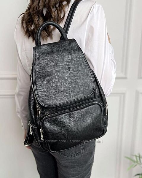 Місткий рюкзак жіночий в натуральній шкірі Італійський рюкзак 