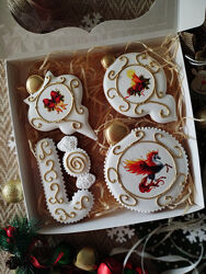 Набір пряників на ялинку вогняний кінь