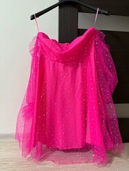 Рожева коротка коктейльна сукня, розмір S