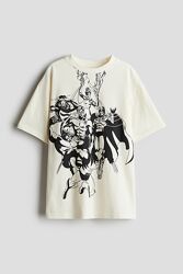 Футболка вільного крою з принтом від H&M
