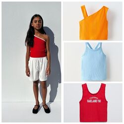 Маєчки топи в рубчик для дівчат від Zara , оптом дешевше