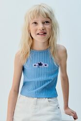 Маєчка топ в рубчик для дівчинки від Zara 