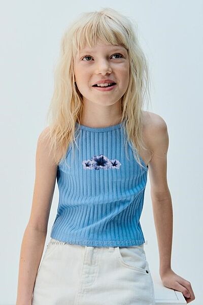 Маєчка топ в рубчик для дівчинки від Zara 