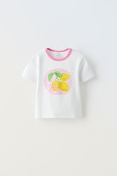 Футболочка в рубчик для дівчинки від Zara 