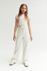 Штани карго широкого крою для дівчат від H&M