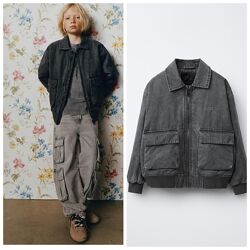 Курточка бомбер з ефектом потертості для хлопчика від Zara