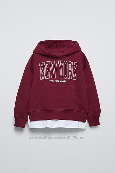 Комбіноване худі з ефектом 2в1 для дівчинки від Zara 