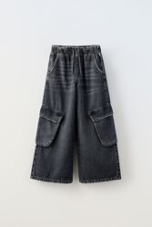 Джинси jogger cargo для дівчинки від zara