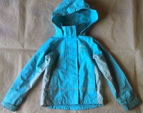 Куртка р. 36 Trespass голубая с капюшоном на рост 122-128  см