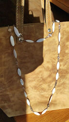 Новое перламутровое ожерелье, длинные бусы, горный хрусталь и перламутр