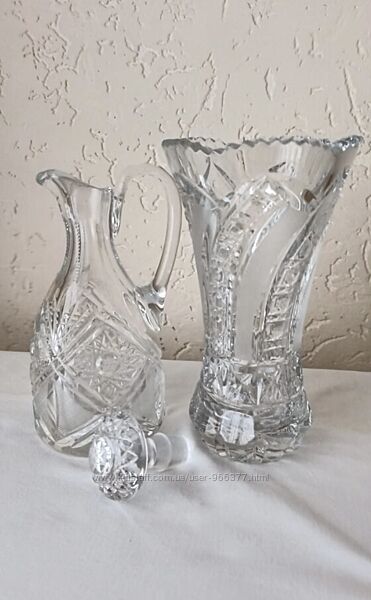 70-ті роки Чехія кришталь графін ваза конфетниця