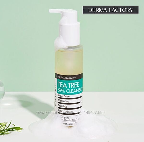 Гель для умывания с чайным деревом Derma Factory Tea Tree 59 Cleanser