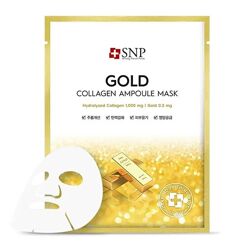 Ампульная маска с золотом и коллагеном SNP Маска Gold Collagen Ampoule Mask