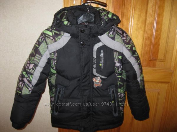 теплая зимняя курточка, куртка р. 104-110
