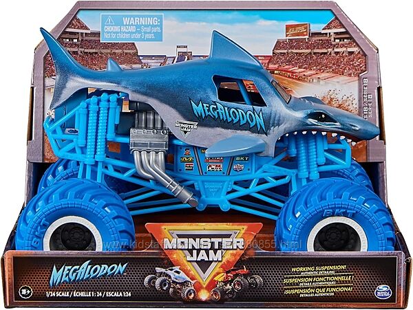 Оригінал Великий Монстр трак Мегалодон Monster Jam Megalodon Monster Truck