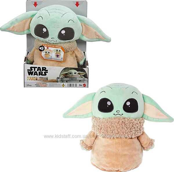 Малюк Йода Star Wars Jumping Grogu Грогу стрибає, звук Мандалорець Mattel