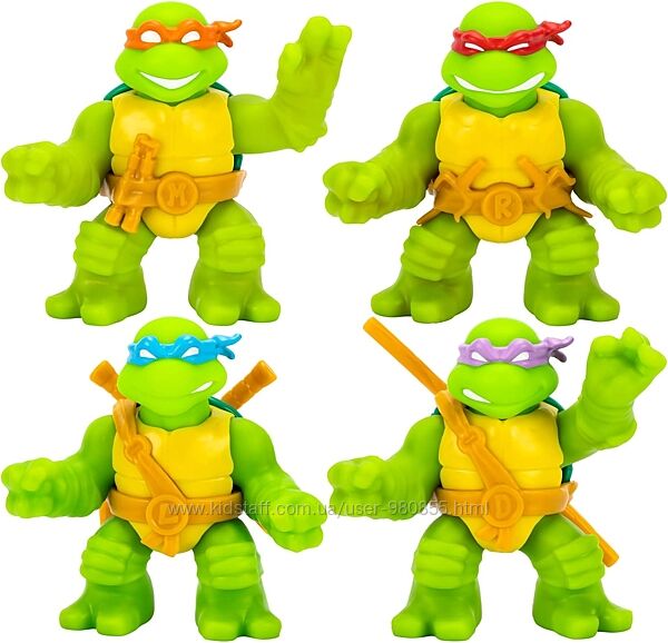 Набір 4шт Goo Jit Zu Teenage Mutant Ninja Turtles Гуджитсу Черепашки-Ніндзя