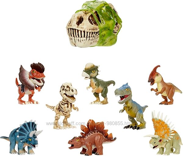 Набір динозаврів Череп MGA GrossMos Dino Pack Розкопки Слайм Палеонтолог