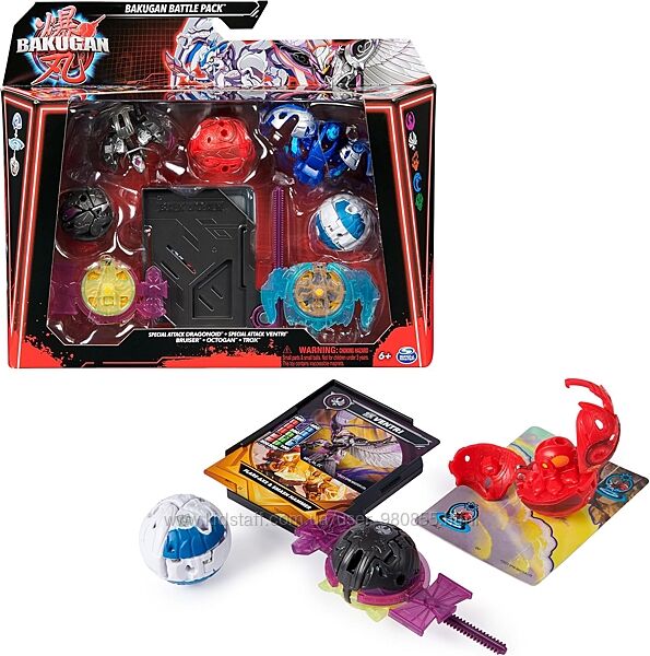Bakugan Battle Special Attack Dragonoid Ventri Bruiser Octogan Trox Бакуган