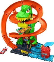 Трек Hot Wheels City T-Rex Blaze Battle Playset Атака вогняного Ті-Рексу