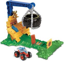 Трек Hot Wheels Monster Trucks Arena Smashers Rhinomite Chargin Challenge 