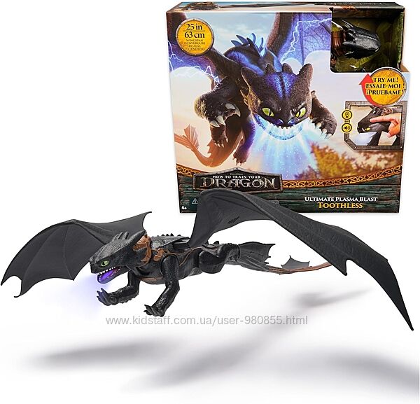 Dreamworks Dragons, Ultimate Plasma Blast Toothless Беззубик дихає вогнем