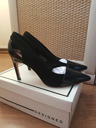 Туфли лодочки женские LOST INK, черного цвета, размер 38, каблук 9см