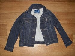Трикотажный джинсовый пиджак р. 128