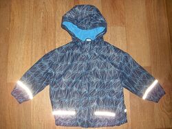 Прорезиненная куртка - дождевик на флисе р. 92-98